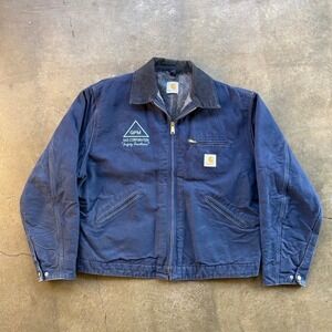 Vintage Carhartt Detroit Jacket Mens XL Gas Corp Work Jacket Blanket Lined V8